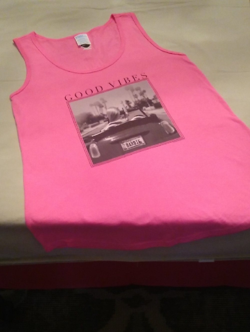 "Good Vibes" Barbie Tank Top - Picture 2 of 7